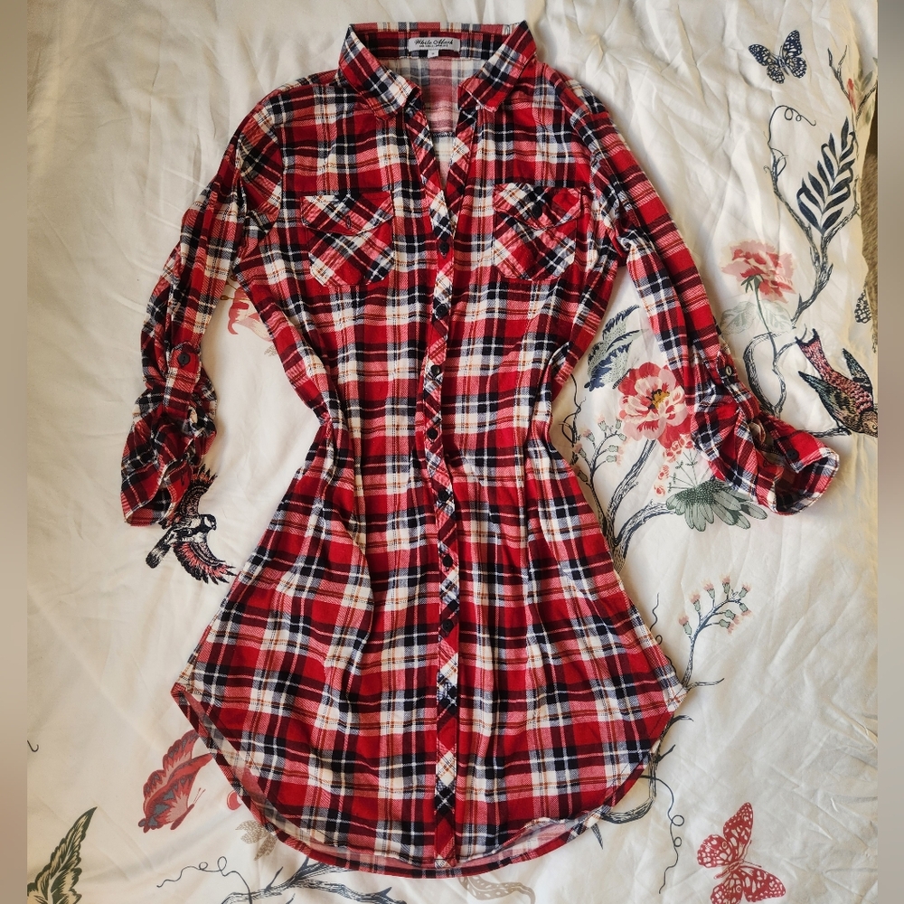 Plaid Tunic-Long top
